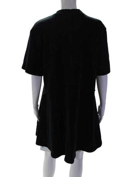 Sweaty Betty Womens Short Sleeves Belted A Line Shirt Dress Black Size 12