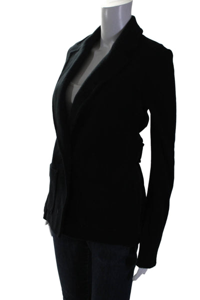 Standard James Perse Womens Cotton Long Sleeve Lined Button Jacket Black Size 2