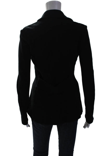 Standard James Perse Womens Cotton Long Sleeve Lined Button Jacket Black Size 2