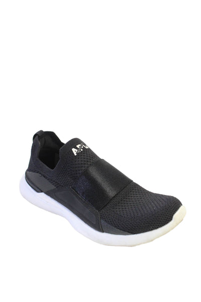 APL Womens Textured Stretch Colorblock Slip On Comfort Sneakers Black Size 7