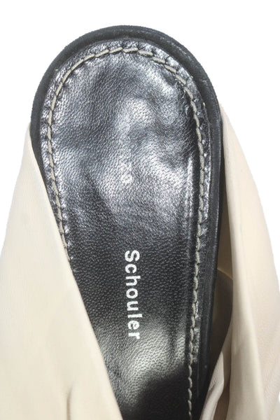 Proenza Schouler Womens Suede Pointed Toe Slide On Geometric Heels Size 39.5