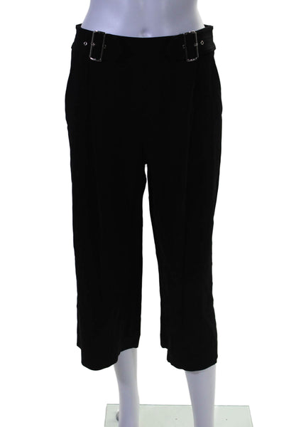 A.L.C. Womens Pleated Front High Rise Wide Leg Dress Pants Black Size 4