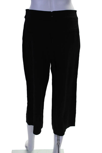 A.L.C. Womens Pleated Front High Rise Wide Leg Dress Pants Black Size 4