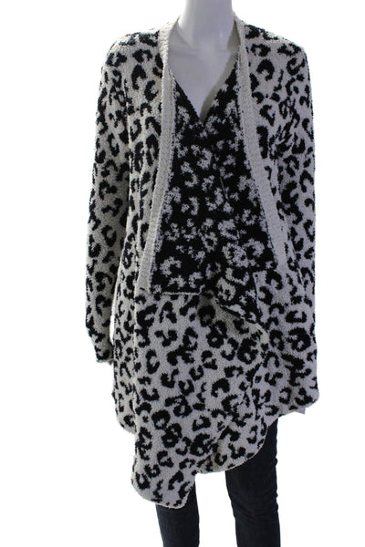 Ugg Womens Animal Patterned Soft Textured Open Front Cardigan Colorblock Size M