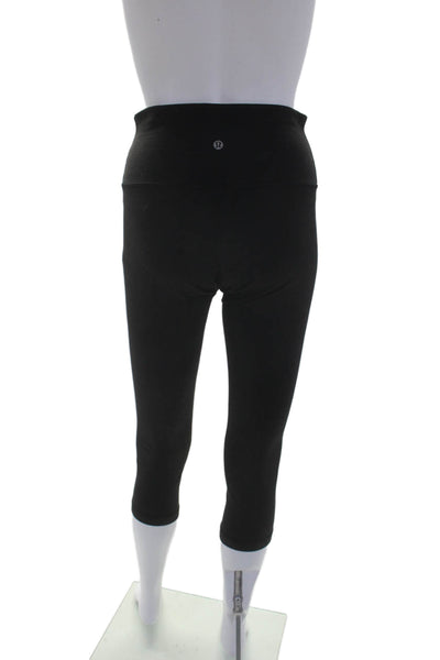 Lululemon Womens Pull On High Rise Slim Leg Athletic Leggings Black Size 8