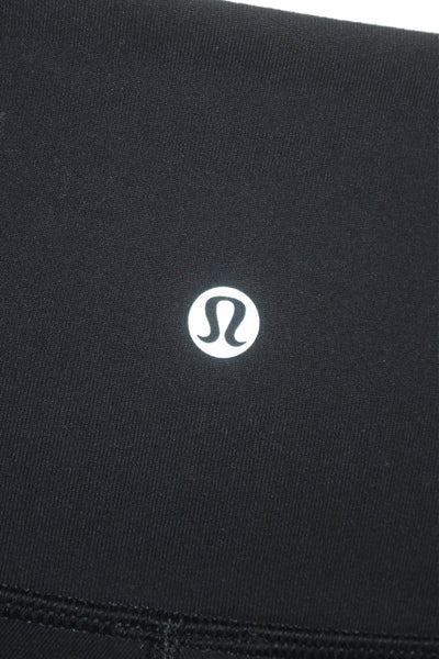 Lululemon Womens Pull On High Rise Slim Leg Athletic Leggings Black Size 8