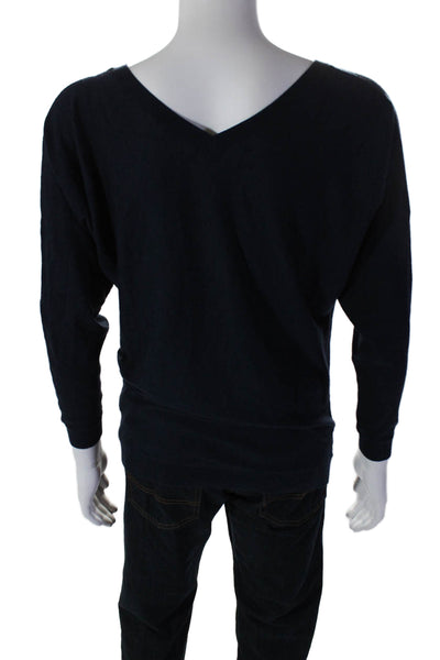 Vince Mens Long Sleeves Pullover Casual Sweater Dark Navy Blue Size Medium