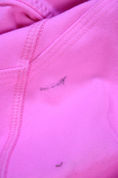 Lululemon Womens Zip-up Fitted High Neck Ribbed Hem Jacket Pink Size M