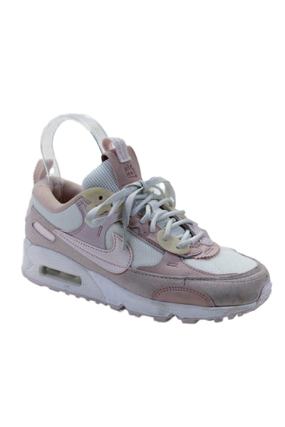 Nike Womens Air Max 90 Futura Platform Lace-up Sneakers Pink Size 6