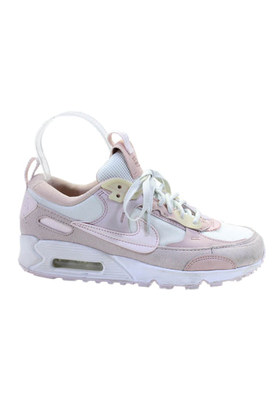 Nike Womens Air Max 90 Futura Platform Lace-up Sneakers Pink Size 6