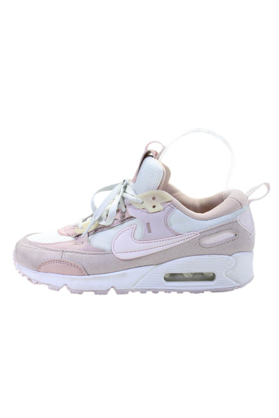 Nike Womens Air Max 90 Futura Platform Lace-up Sneakers Pink Size 6