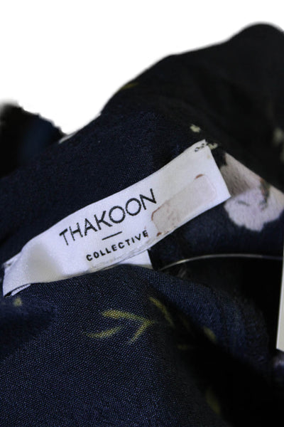 Thakoon Collective Womens Collared Jumpsuit Black Size 0 16167107