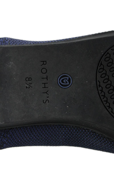 Rothys Womens Almond Closed Toe Flat Shoes Dark Blue Size 8 1/2