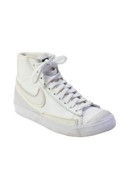 Nike Womens White Leather Toe Cap High Top Sneakers Shoes Size 7