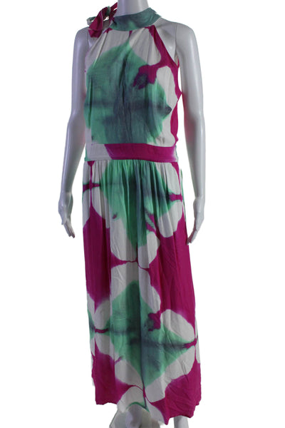 Busayo Collective Womens Tie Dye Halter Dress Pink Size 6 15982283