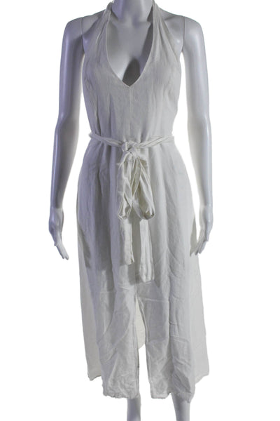 Saunders Collective Womens White Halter Maxi White Size 4 16049941