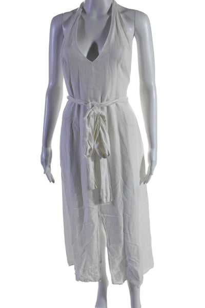 Saunders Collective Womens White Halter Maxi White Size 4 16049941