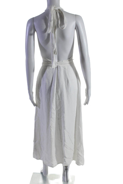 Saunders Collective Womens White Halter Maxi White Size 4 16049941