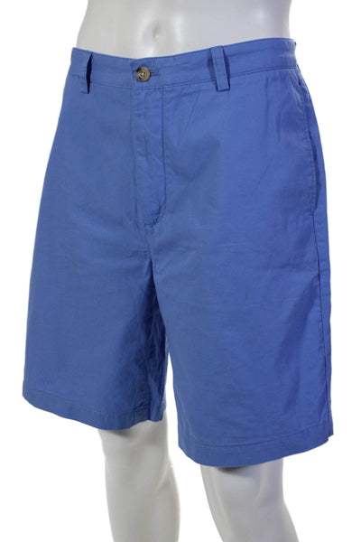 Vineyard Vines Mens Cotton Flat Front Buttoned Casual Shorts Blue Size EUR 35