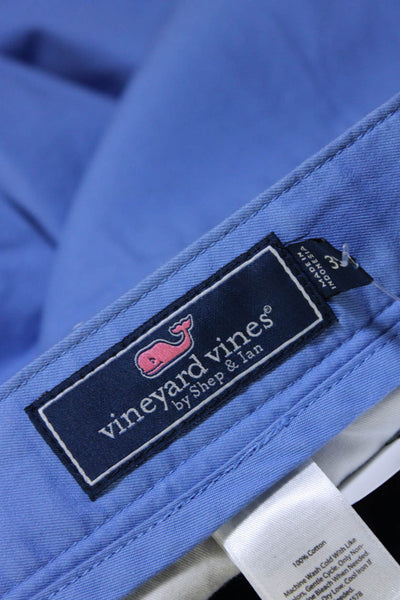 Vineyard Vines Mens Cotton Flat Front Buttoned Casual Shorts Blue Size EUR 35