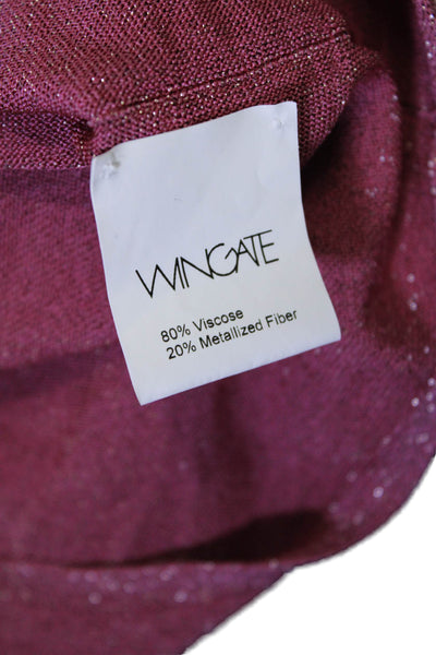 Wingate Womens Textured Metallic Sleeveless Pull-over Blouse Pink Size 0