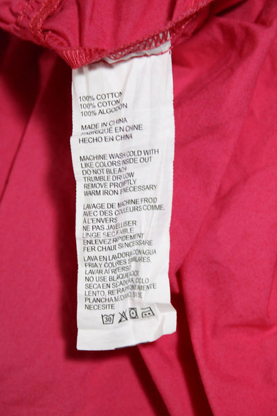 Peter Som Collective Womens Puff Sleeve Tiered Dress Pink Size 2 14354634