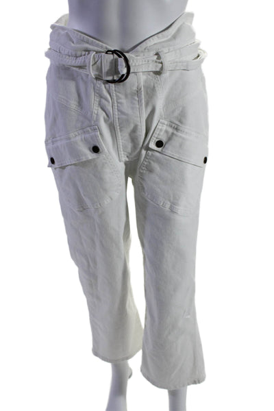 Marissa Webb Collective Womens Canvas Pants White Size 8 15644645