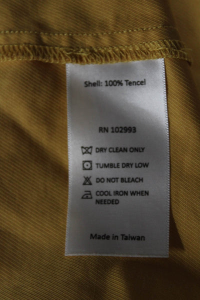 Thakoon Collective Womens Yellow Tie Waist Shirtdress Yellow Size 8 15805284