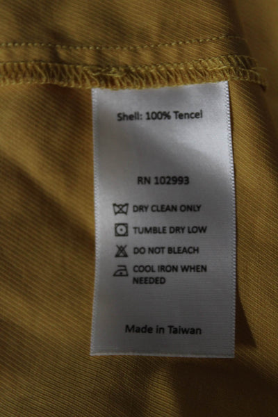 Thakoon Collective Womens Yellow Tie Waist Shirtdress Yellow Size 4 15804601