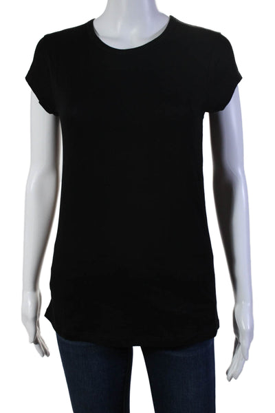 Organic John Patrick Womens Short Sleeves Crew Neck Tee Shirt Black Size Large