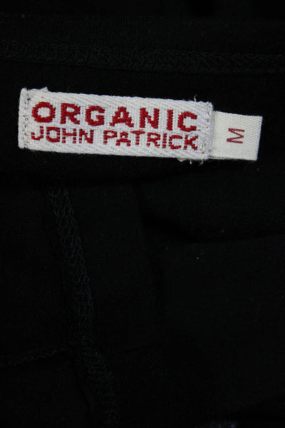 Organic John Patrick Womens Long Sleeves Tee Shirt Black Size Extra Small