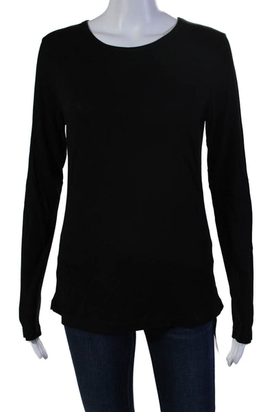 Organic John Patrick Womens Long Sleeves Crew Neck Tee Shirt Black Size Medium