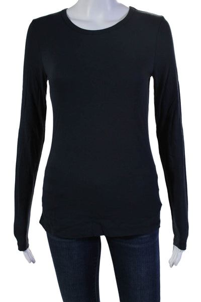 Organic John Patrick Womens Long Sleeves Tee Shirt Navy Blue Size Medium