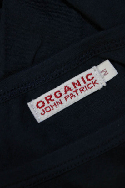 Organic John Patrick Womens Long Sleeves Tee Shirt Navy Blue Size Medium