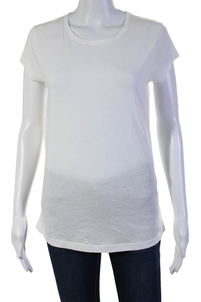 Organic John Patrick Womens Short Sleeves Crew Neck Tee Shirt White Size Large