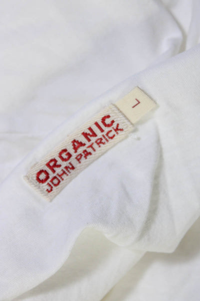 Organic John Patrick Womens Short Sleeves Crew Neck Tee Shirt White Size Large