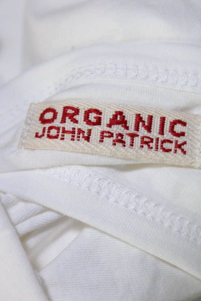 Organic John Patrick Womens Long Sleeves Crew Neck Tee Shirt White Size Small