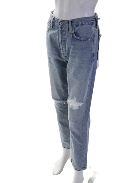 Citizens of Humanity Womens Blue High Rise Straight Leg Charlotte Jeans Size 26