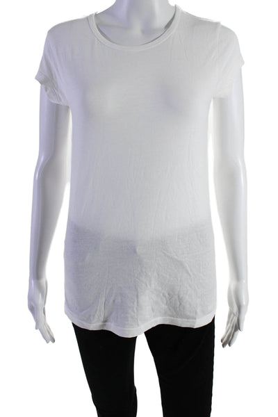 Organic John Patrick Womens Short Sleeves Crew Neck Tee Shirt White Size Medium