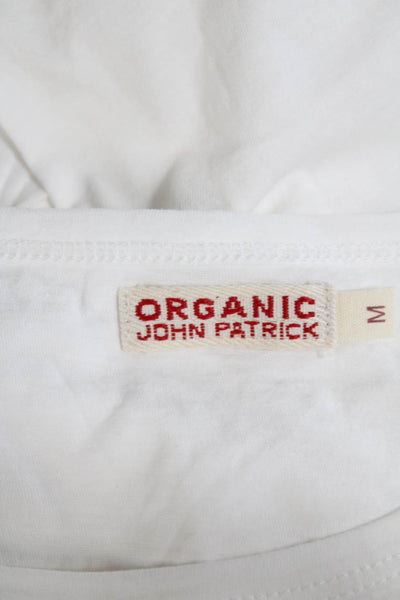 Organic John Patrick Womens Short Sleeves Crew Neck Tee Shirt White Size Medium