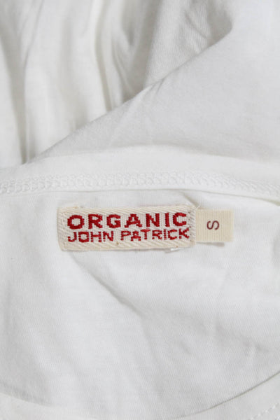 Organic John Patrick Womens Short Sleeves Crew Neck Tee Shirt White Size Small