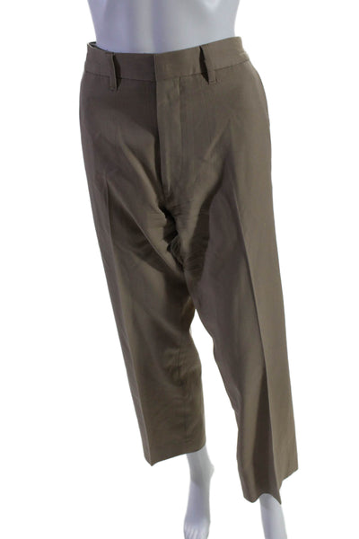 Boss Hugo Boss Womens Zipped Dress Pants Brown Size 34