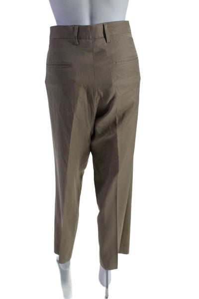 Boss Hugo Boss Womens Zipped Dress Pants Brown Size 34