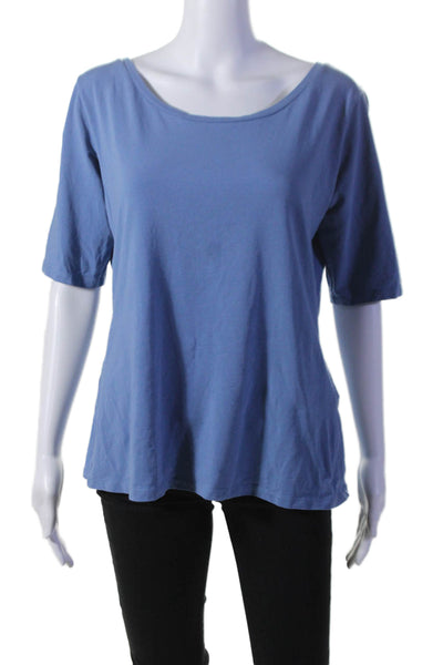 Weekend Max Mara Womens 3/4 Sleeves Pullover Tee Shirt Blue Size Extra Large