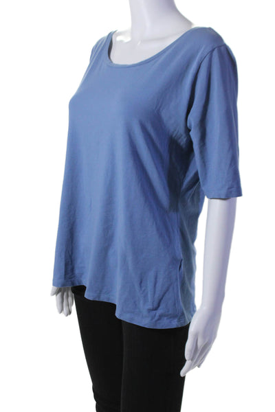 Weekend Max Mara Womens 3/4 Sleeves Pullover Tee Shirt Blue Size Extra Large