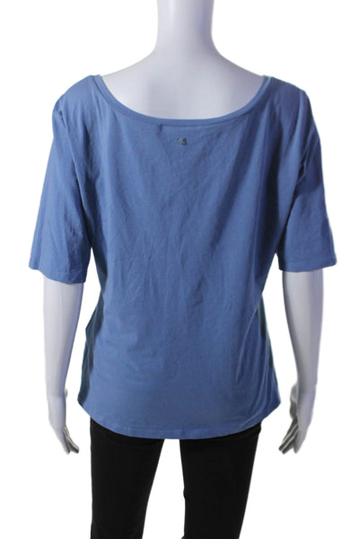 Weekend Max Mara Womens 3/4 Sleeves Pullover Tee Shirt Blue Size Extra Large