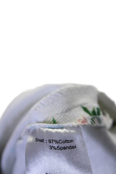 Adam Lippes Collective Womens Strapless Printed Twill Dress White Size 14 166038