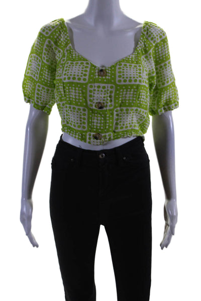 The Odells Womens Julie Top Green Size 4 15290626