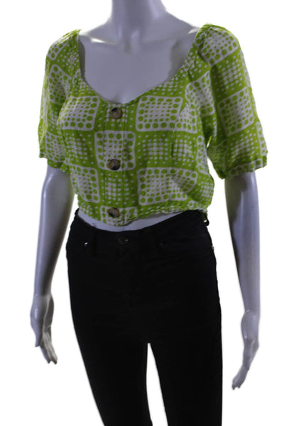 The Odells Womens Julie Top Green Size 4 15290626