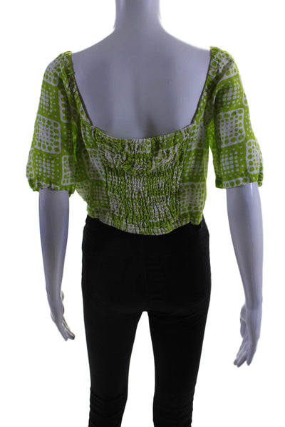 The Odells Womens Julie Top Green Size 4 15290626